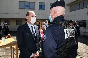 Jean Castex visits Police headquarter - Nimes