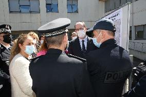 Jean Castex visits Police headquarter - Nimes