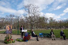 Commemorative plaque in honor of the Afghan commander Ahmad Shah Massoud - Paris