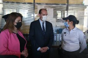 Jean Castex visits Police headquarter - Nimes