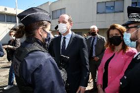 Jean Castex visits Police headquarter - Nimes