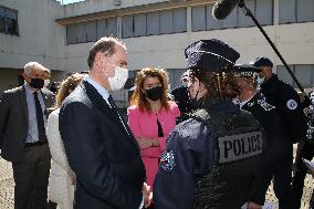 Jean Castex visits Police headquarter - Nimes