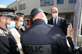 Jean Castex visits Police headquarter - Nimes