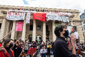 Entertainment Workers Occupy The Odeon - Paris