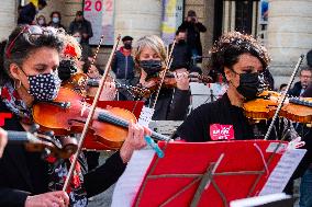 Entertainment Workers Occupy The Odeon - Paris