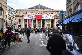 Protesters occupy Paris theatres to protest against Covid-19 shutdowns.