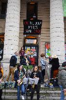 Protesters occupy Paris theatres to protest against Covid-19 shutdowns.