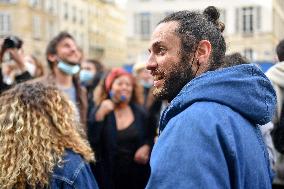 Protesters occupy Paris theatres to protest against Covid-19 shutdowns.