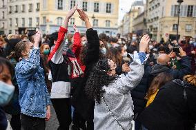 Protesters occupy Paris theatres to protest against Covid-19 shutdowns.