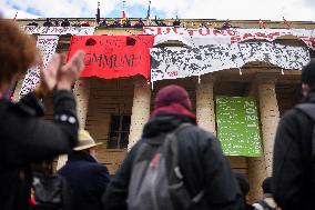 Protesters occupy Paris theatres to protest against Covid-19 shutdowns.