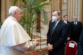 Pope Francis Meets Mario Draghi - Vatican