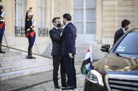 President Macron Meets President of Iraqi Kurdistan - Paris