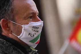 Alitalia workers protest - Rome