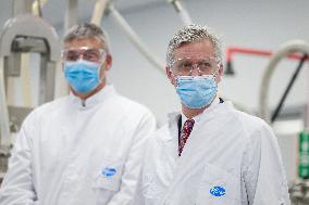 King Philippe Visits Pfizer-BioNTech Vaccine Production Site - Puurs