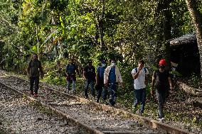 Hondurans Migrants Arrive To Mexico-US Border