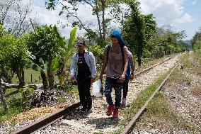Hondurans Migrants Arrive To Mexico-US Border