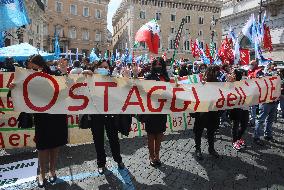 Alitalia Workers Stage A Protest - Rome