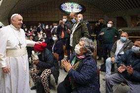 Pope spends name-day with poor receiving Covid-19 vaccine