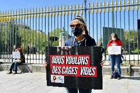 PAZ members protest in front of Jardin des Plantes - Paris