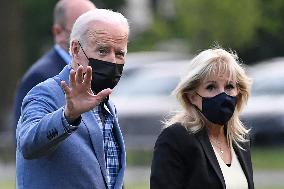 President Biden and Dr. Biden return to the White House after weekend in Delaware