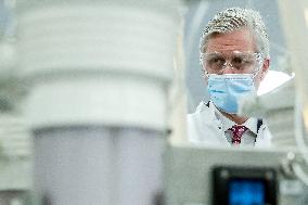 King Philippe Visits Pfizer-BioNTech - Belgium