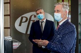 King Philippe Visits Pfizer-BioNTech - Belgium