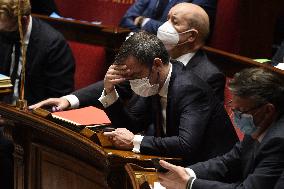 PM Castex Addresses The Parliament - Paris