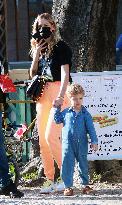 Chiara Ferragni And Her Son Leone - Milan