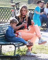 Chiara Ferragni And Her Son Leone - Milan