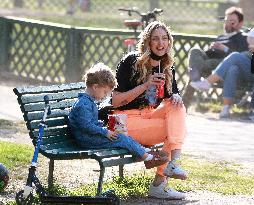 Chiara Ferragni And Her Son Leone - Milan