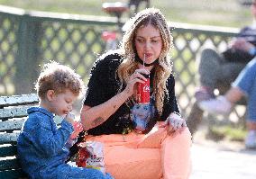 Chiara Ferragni And Her Son Leone - Milan