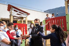 President Macron Visits Autism Spectrum Disorder Center - Saint-Egreve