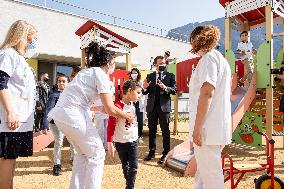 President Macron Visits Autism Spectrum Disorder Center - Saint-Egreve