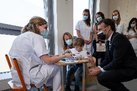 President Macron Visits Autism Spectrum Disorder Center - Saint-Egreve