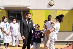 President Macron Visits Autism Spectrum Disorder Center - Saint-Egreve