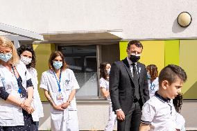 President Macron Visits Autism Spectrum Disorder Center - Saint-Egreve