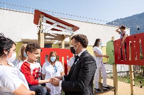 President Macron Visits Autism Spectrum Disorder Center - Saint-Egreve