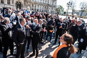 Entertainment workers demonstrate - Paris