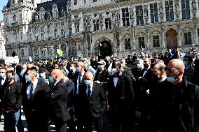 Entertainment workers demonstrate - Paris