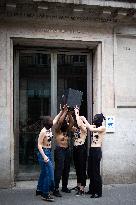 Topless protest for the cultural sector - Paris