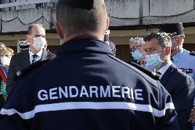 Jean Castex and Gerald Darmanin visit National Gendarmerie - Brantome