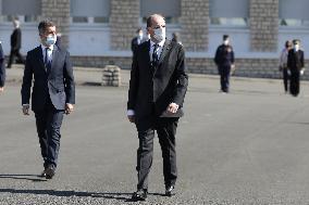 Jean Castex and Gerald Darmanin visit Training Center for CNEFG - Saint-Astier