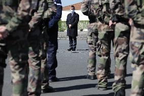 Jean Castex and Gerald Darmanin visit Training Center for CNEFG - Saint-Astier