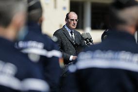 Jean Castex and Gerald Darmanin visit Training Center for CNEFG - Saint-Astier