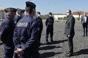 Jean Castex and Gerald Darmanin visit Training Center for CNEFG - Saint-Astier