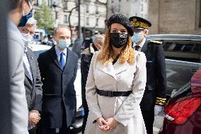 Marlene Schiappa visits the Secours Catholique - Paris