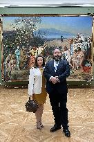 Grand Duke George Mikhailovich of Russia, and his fiancee Victoria Romanovna visit museum Tretyakov Gallery - Moscow