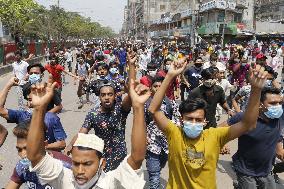 Protest against lockdown - Dhaka