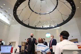 President Biden visits a vaccination site in Virginia