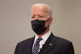 VA: President Biden visits a vaccination site in Virginia